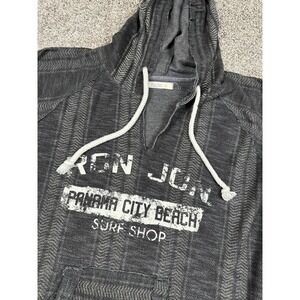Ron Jon Surf‎ Shop Hoodie L Panama City Beach Baja Pullover Distressed Thrashed